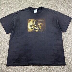 Vintage James Taylor 2003 Band Tee Faded Smoked Out XXL Black